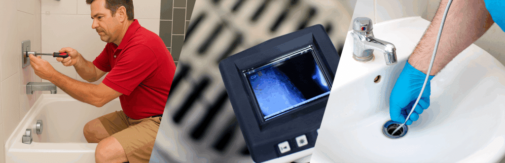 plumber holding a thermal camera