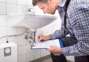 plumber checking for first time homeowners